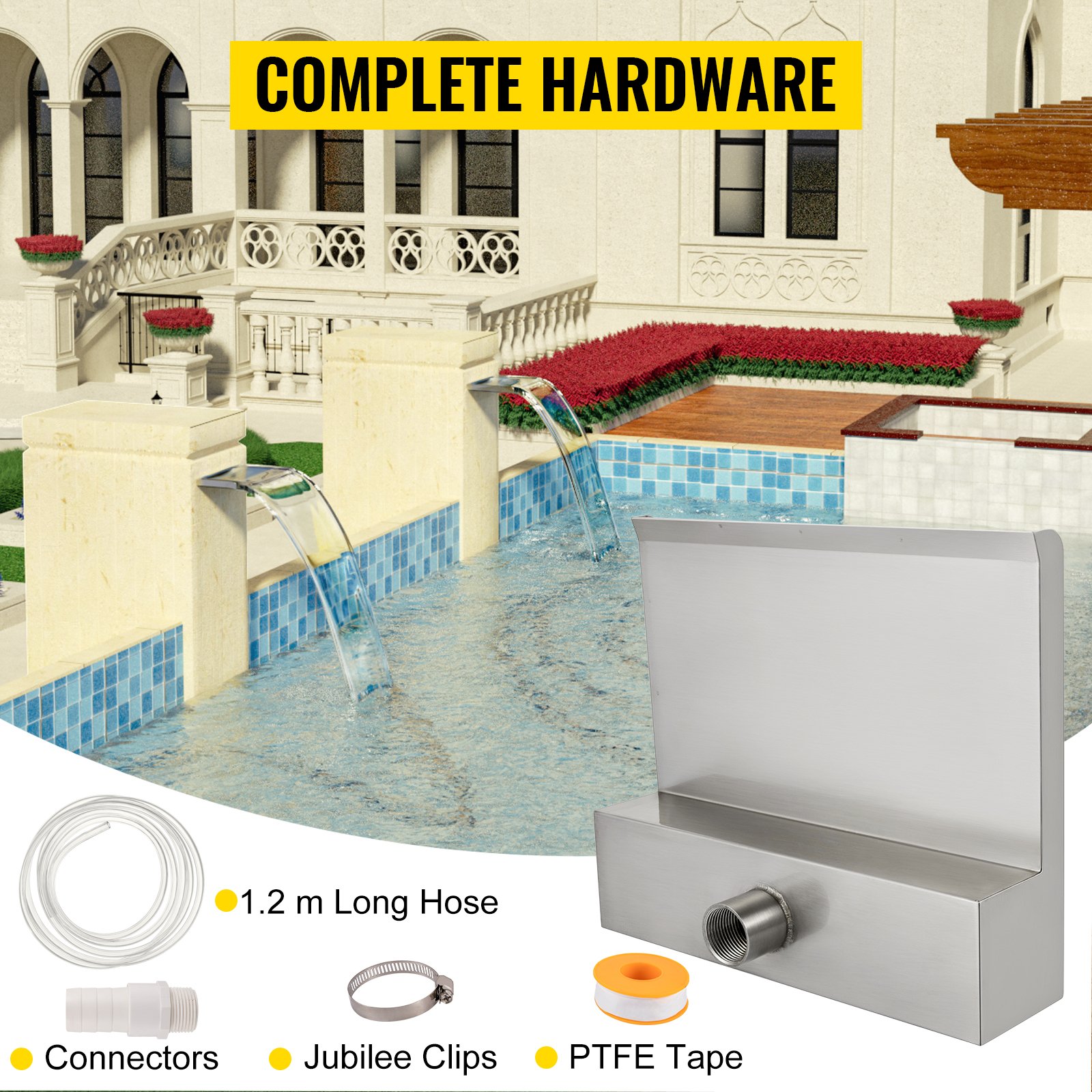 VEVOR Fontana Per Piscina A Cascata, Fontana Per Piscina Rettangolare, Costruita In Acciaio Inossidabile Laghetto Per Cascata, Fontana A Cascata Da Giardino (30x33x8 CM) -OUTSUN Giardino Negozio AAHKMJXYDAFdJAOAIMEbOAchsNwF47gfWWMct1uaXzXJCVIqjjVJLqw cq39v7nX9Ua7tznicmPmi7ugjh58 rjkZSvbx46 9TJeHpE qm YVUSTNaKVtwtmKV Rq1bd94NxduNrC8EqnQIQPA28 h78