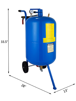 VEVOR Sabbiatrice 75,7L Con 4 Ugelli - Ideale Per Rimuovere Ruggine E Vernice - Foto 2