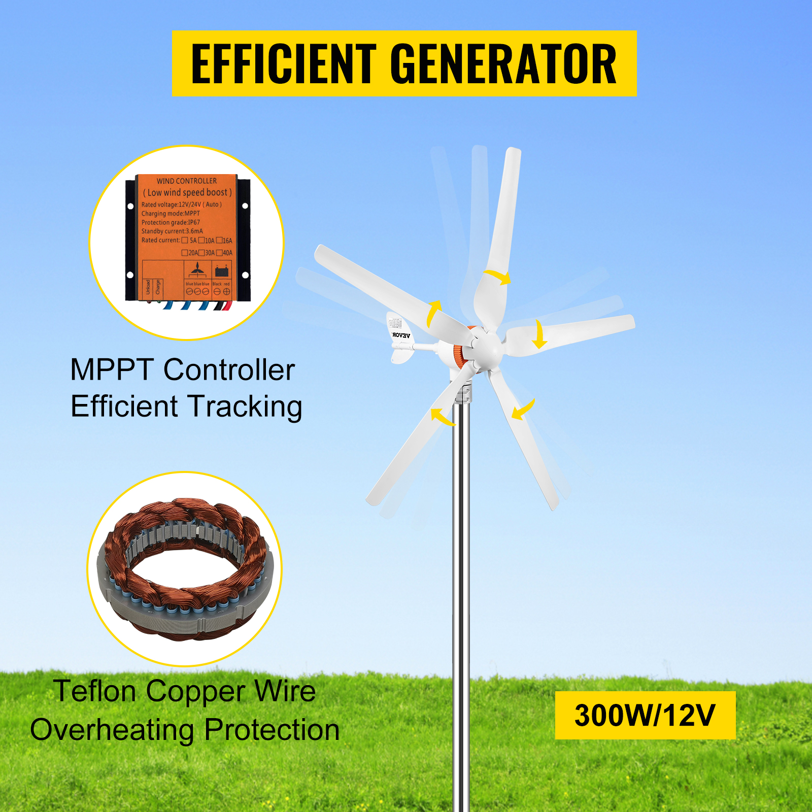 VEVOR Kit Di Generatore Eolico 12V Generatore A Trifase 300W, Con 5 Pale In Nylon E Controller Di Ricarica MPPT, Uso Nella Ricarica Per Il Monitoraggio Domestico, Camper, Barche E Altro Uso Domestico -Vendite VIDAXL || LEDVANCE || STEINEL AAHKMJXYDAFdJAOAIMEbOAchsNwF47gfWWMct1uaXzXJCVIqjjVJLqw cq39v7nX9UaQo3xXUE8tyT2vJhjd6MkLxCtIeX87tB z1Gj NfnZKXJFNqyGpDr2m9fz0Us0tYilD39o9lrhUnGKiN64t6a7dGs2YiQ6q71B4IeHtbbYiA==