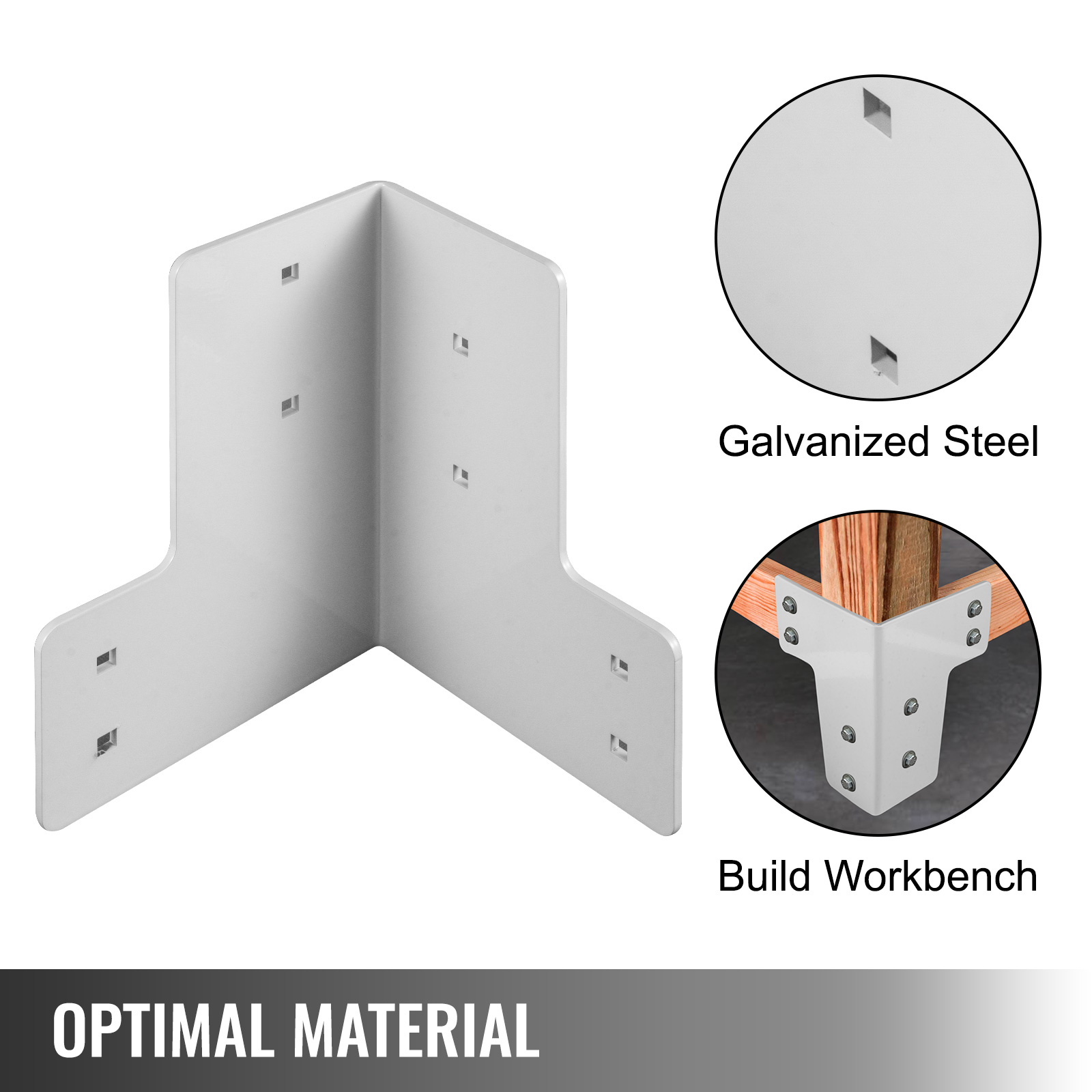 Staffe Angolari Regolabili QUARKZMAN - 4 Pezzi In Acciaio, 80x40x30 Mm, Per Mobili E Ripiani - Foto 8
