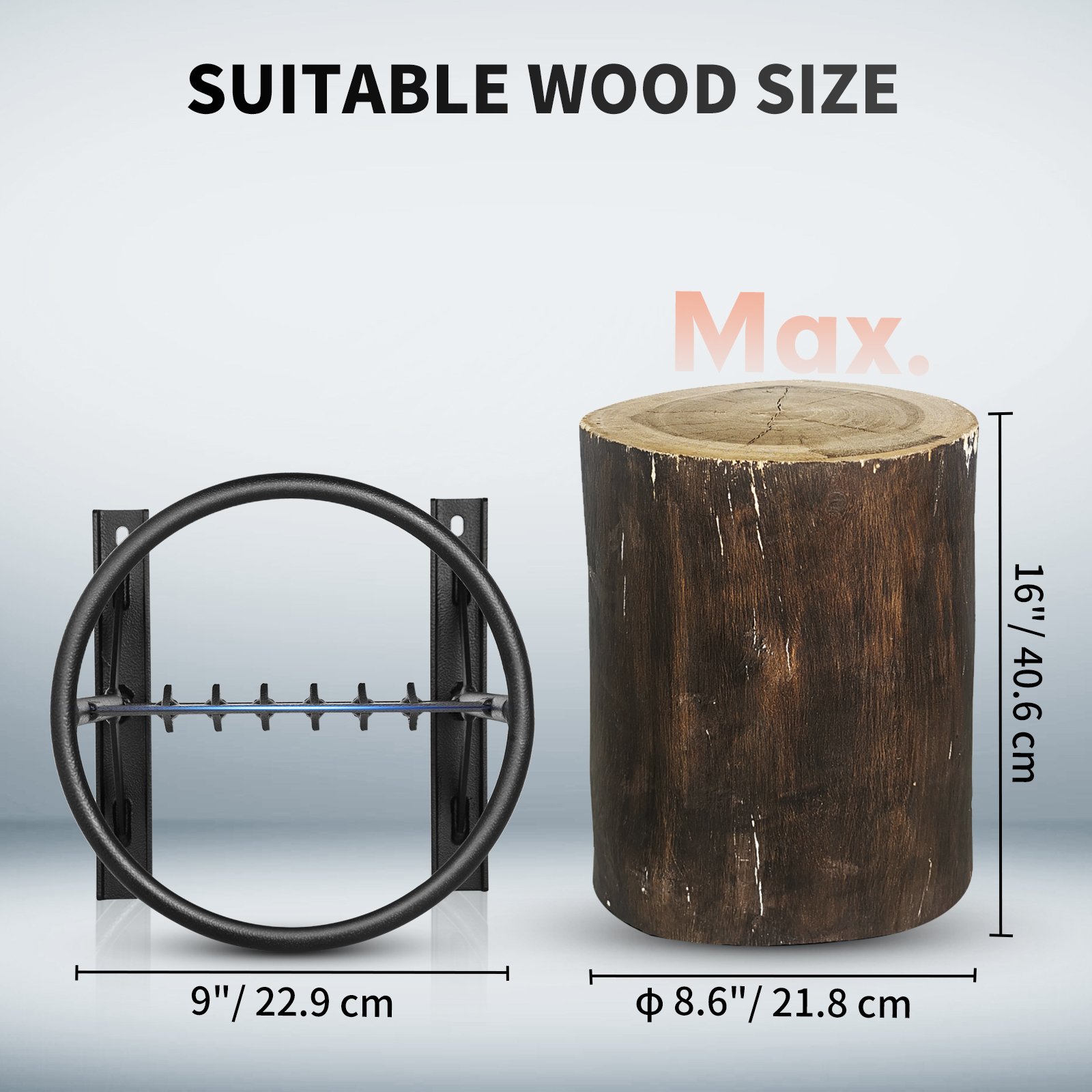 VEVOR Wood Splitter, XL Log Splitter For 8.6" Dia. Wood, Portable "V" Shaped Finger-safty Firewood Cutter, Heavy-duty Solid Steel Wedge Manual Log Maker, With Protection Bag For Home Campsite -Garden Care AAHKMJXYDAFdJAOAIMEbOAchsNwF47gfWWMct1uaXzXJCVIqjjVJLqw cq39v7nX9UaZ1T1eMqNusBnaexl3jgcSS9od R8SG 15atzy5J6hUZeToCv