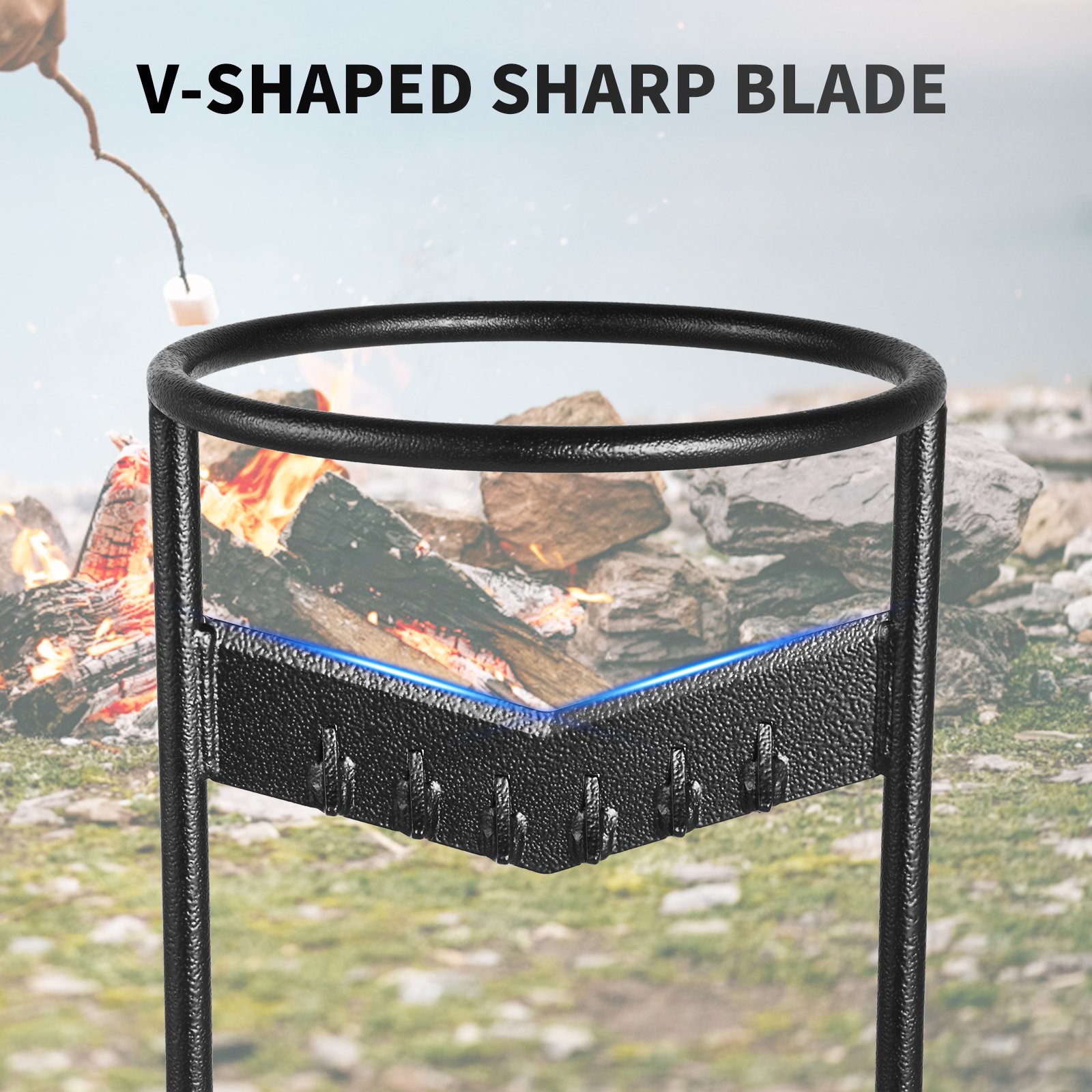 VEVOR Wood Splitter, XL Log Splitter For 8.6" Dia. Wood, Portable "V" Shaped Finger-safty Firewood Cutter, Heavy-duty Solid Steel Wedge Manual Log Maker, With Protection Bag For Home Campsite -Garden Care AAHKMJXYDAFdJAOAIMEbOAchsNwF47gfWWMct1uaXzXJCVIqjjVJLqw cq39v7nX9UaZ1T1eMqNusBnaexl3jgcSS9od R8SG 15atzy5J6hUZeToCv