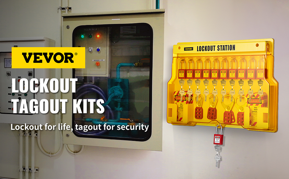 Lockout Tagout Lock, Lucchetto di Blocco Micro Elettrico in Lega di Alluminio, Kit di Lockout Tagout per Elettrici Industriali