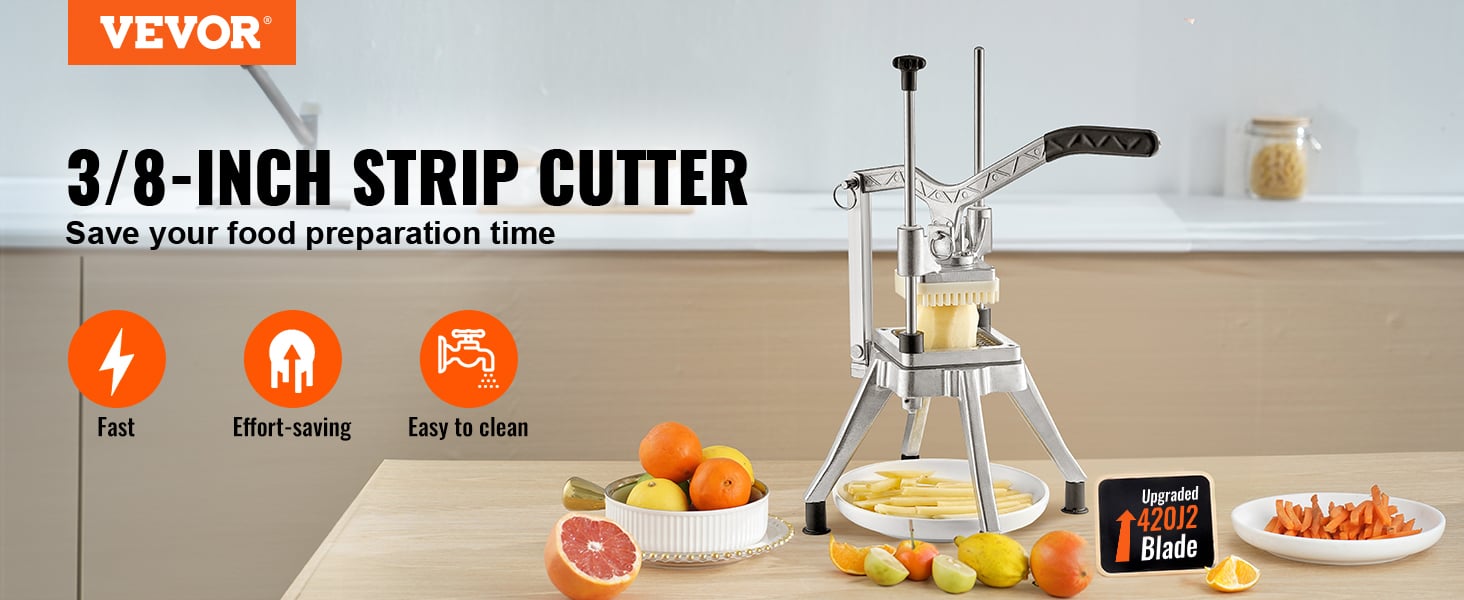 VEVOR Commercial Vegetable Fruit Dicer 1/4 Blade Onion Cutter Heavy Duty Stainless Steel Removable and Replaceable Kattex Chopper Tomato Slicer