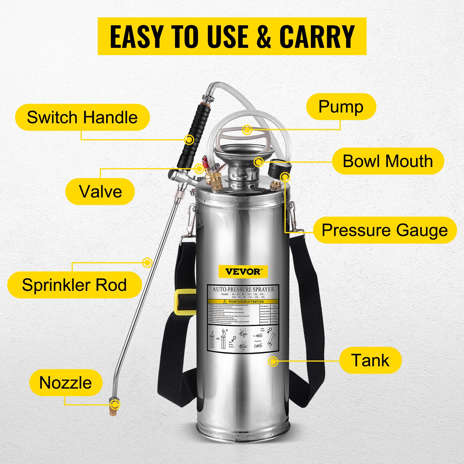 VEVOR Spruzzatore 10L In Acciaio Inossidabile, Spruzzatore Manuale A Pompa In Acciaio, 3 Gallon Con Spruzzatore Per Giardinaggio, Irroratrice Manuale, Domestico E Pulizia Del Terreno -Protezioni per piante in Italia AAHKMJXYDAFdJAOAIMEbOAchsNwF47gfWWMct1uaXzXJCVIqjjVJLqw cq39v7nX9UabyFKSsX4lCR1wJTQV3VrYldcDoRdJ4Ymi4wlLjsSp2NLSsBBvbmk5Cc jwnVj0zvnsCbnOmPTjeFTHu5WSjtH
