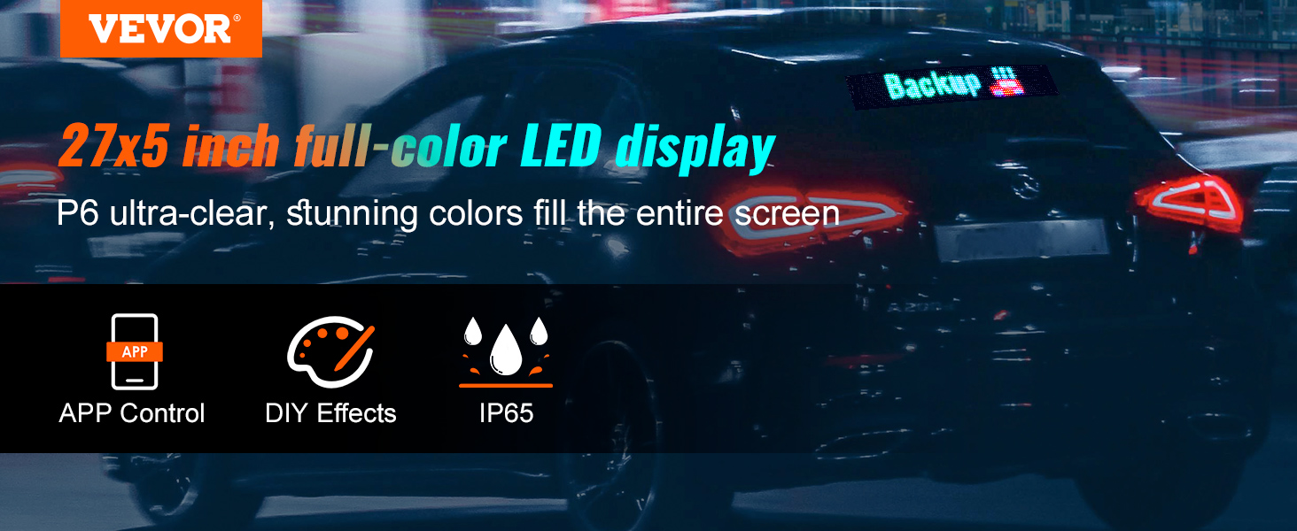 VEVOR Enseigne Lumineuse LED Programmable Flexible, Panneau d’Affichage ...