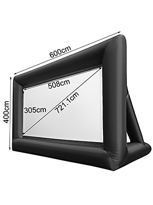 VEVOR Ecran de Projection Gonflable 13,5x6,8 pi, Ecran de Cinéma