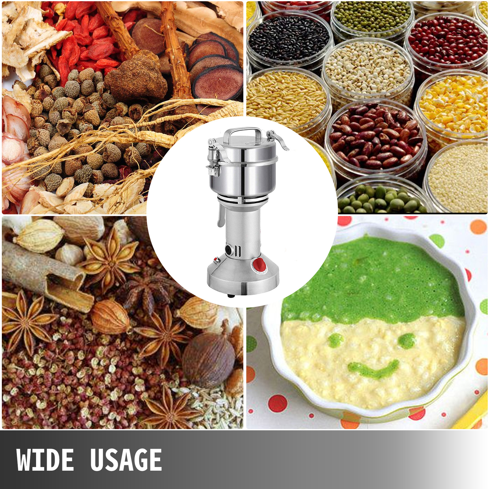 VEVOR Moulin A Grains Electrique Commercial Capacite 350g Broyeur A Cereales En Acier Inoxydable 26000tr/min Concasseur A Mais A Epices Fonction 5 Minutes Machine A Poudre 1400W Pour Cafe Soja Ble -Trixie || Flamingo Soldes Magasin AAHKMJXYDAFdJAOAIMEbOAchsNwF47gfWWMct1uaXzXJCVIqjjVJLqw cq39v7nX9UajsPZAKWTA6gphfgXU7q4vavlW
