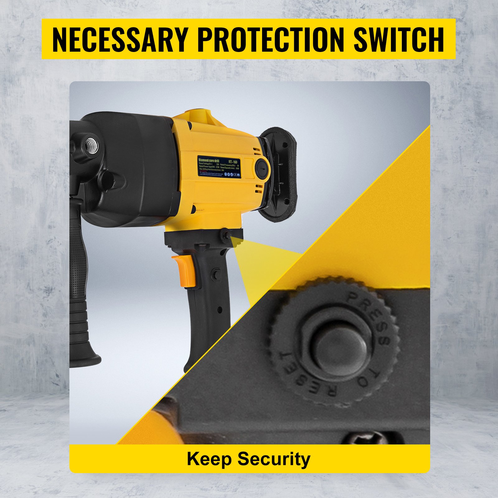 VEVOR Carotteuse A Diamant 160MM Appareil De Forage A Diamant A Main Seche Et Humide Machine De Foret De Carottier A Usage Intensif 2180W  Pour Forage Du Beton Au Diamant Perceuse A Diamant -Magasin D'Outils Électriques AAHKMJXYDAFdJAOAIMEbOAchsNwF47gfWWMct1uaXzXJCVIqjjVJLqw