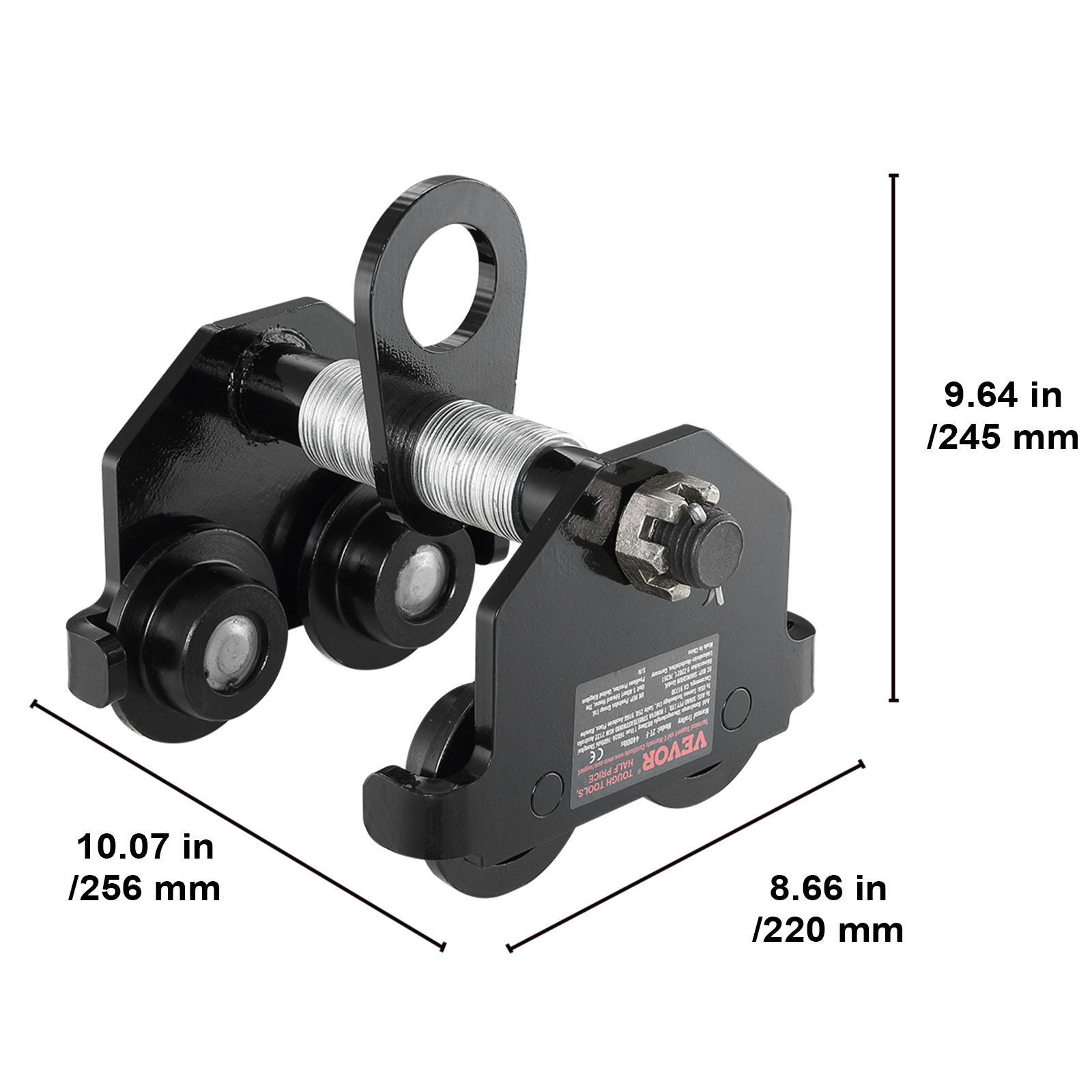 I Beam Hoist Trolley 1/2 Ton Push Beam Trolley - 1,102 Lb Capacity I ...