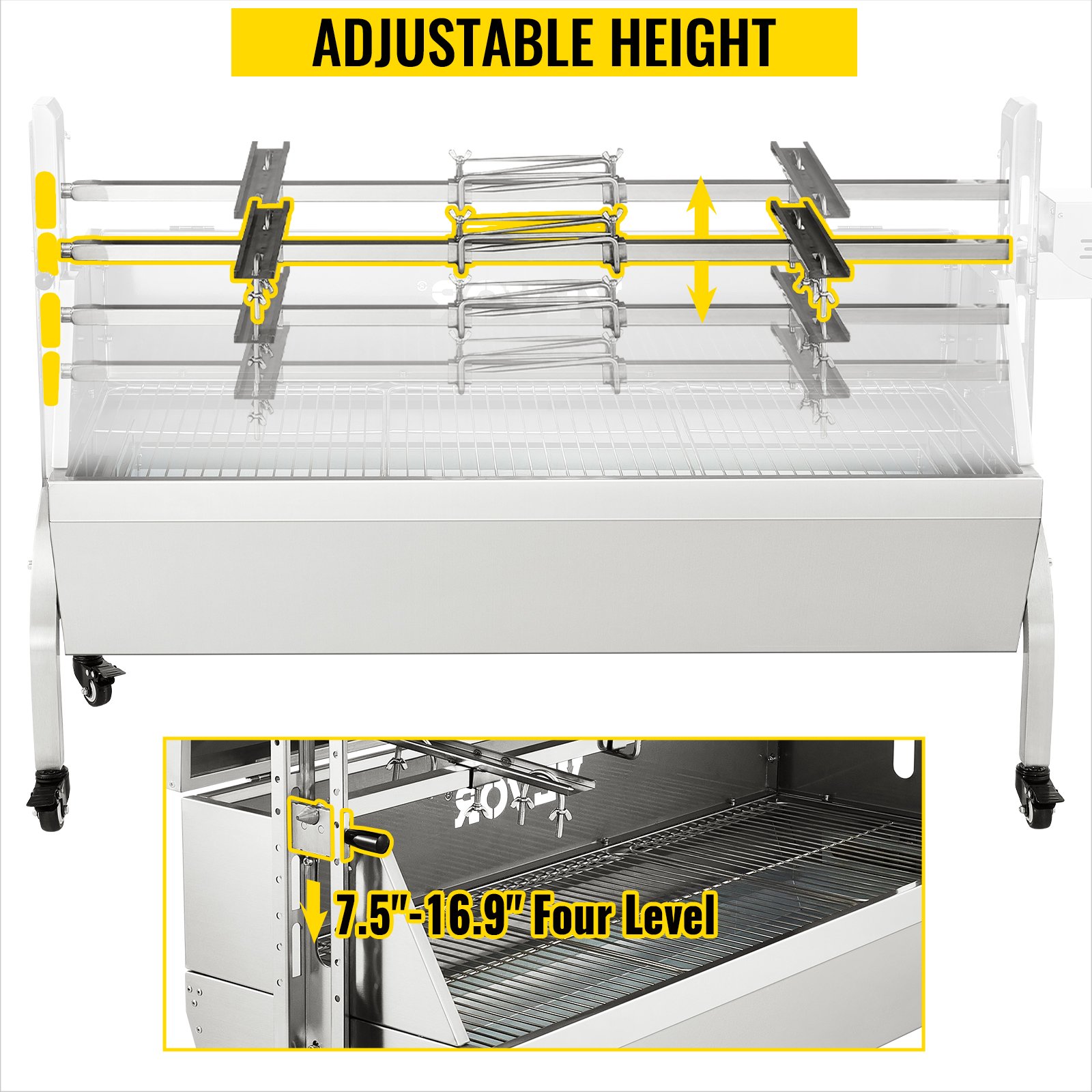 VEVOR Girarrosto Elettrico 40W In Acciaio Inox Con Griglia Forchetta Per Agnello Tacchino BBQ Esterno Da Campeggio Carico Max. 60kg, Set Girarrosto Elettrico Con Parabrezza Per Barbecue Agnello Pollo -Barbecue Forniture Negozio AAHKMJXYDAFdJAOAIMEbOAchsNwF47gfWWMct1uaXzXJCVIqjjVJLqw cq39v7nX9UanIhyGB RiEQiwOmieYBzncASHhKoDbcp4cnHTNuSs 5tgD1qQII5zPLa0Lk0k3wClIzpOTIlT5X5zq2ghaLIH