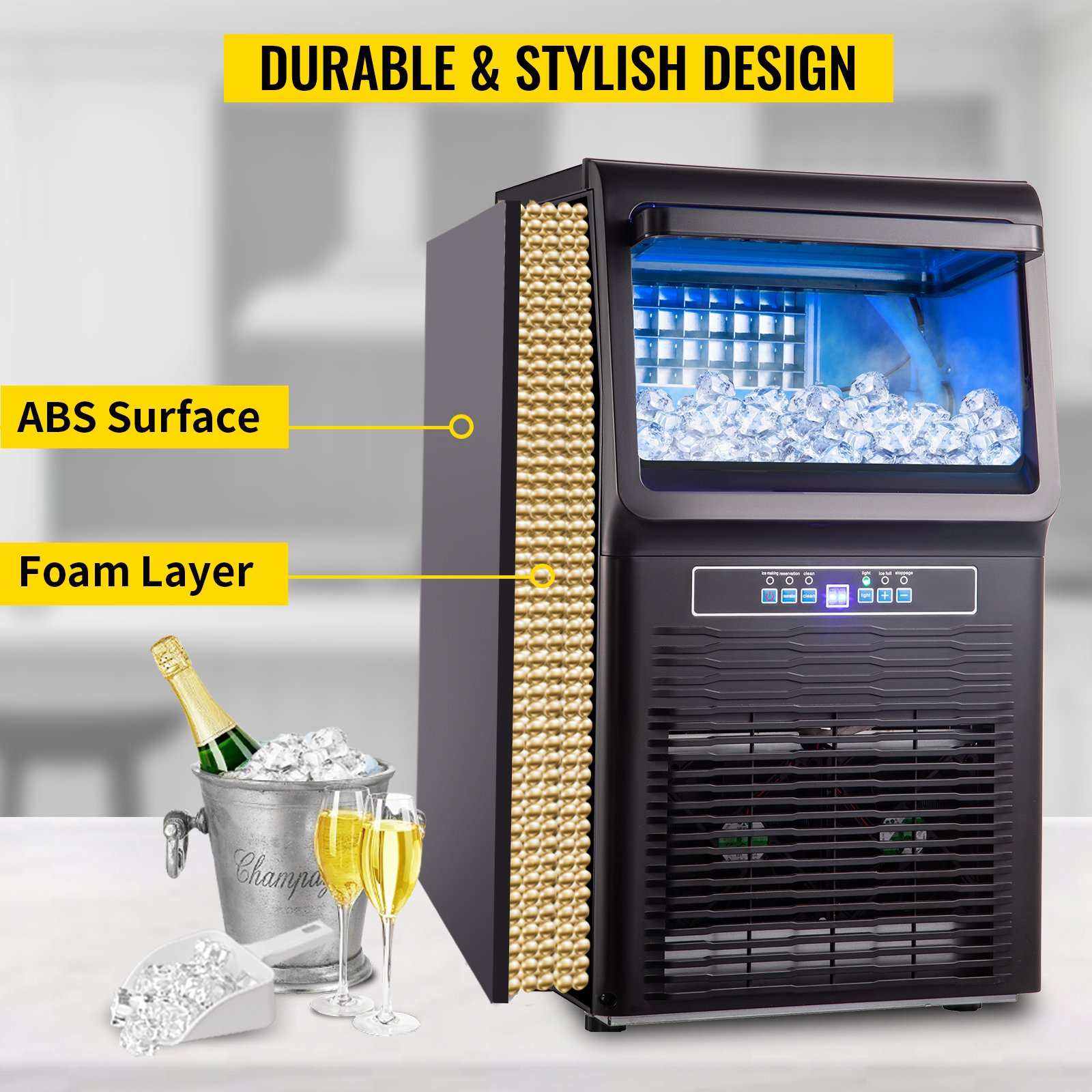 VEVOR Macchina Elettrica Per Ghiaccio Produzione 31,75kg AllOra, Macchina Per Ghiaccio Da Tavolo In ABS Nero, Macchina Per Cubetti Di Ghiaccio Da 350 W Per Vaschetta 36 Pz Con Pannello Di Controllo -Moulinex Negozio AAHKMJXYDAFdJAOAIMEbOAchsNwF47gfWWMct1uaXzXJCVIqjjVJLqw cq39v7nX9UapKvnb1oC0wHzQnI3NhveXqzNl0B4apXQza3uHUXVYZgNb6 th3AHwQeQmfoWbcknLNtSIKwKcEE06 K9qcbgh