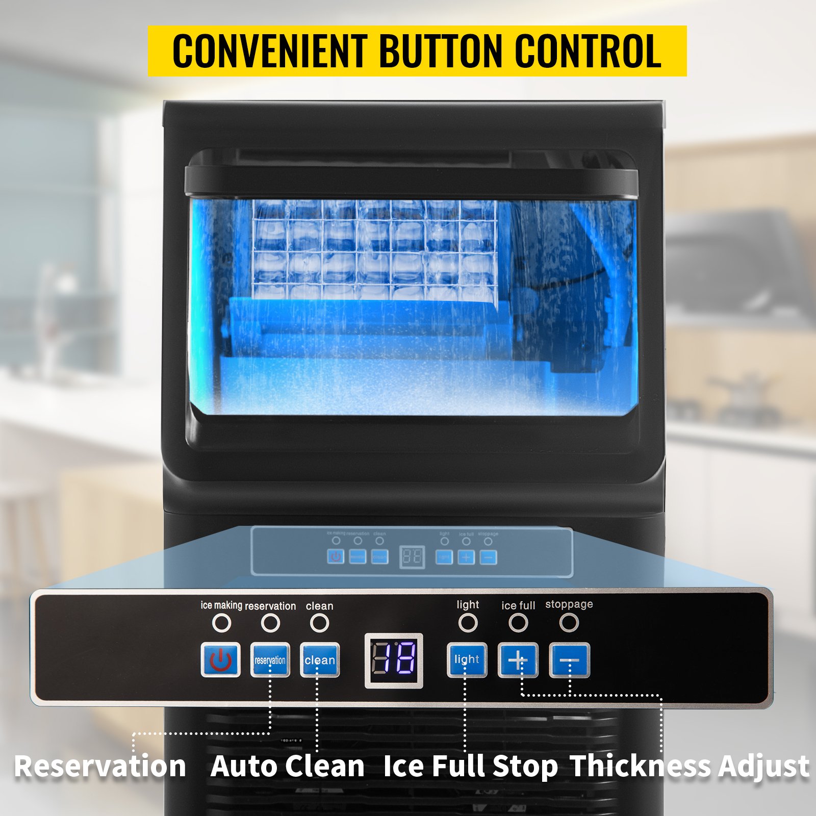 VEVOR Macchina Elettrica Per Ghiaccio Produzione 31,75kg AllOra, Macchina Per Ghiaccio Da Tavolo In ABS Nero, Macchina Per Cubetti Di Ghiaccio Da 350 W Per Vaschetta 36 Pz Con Pannello Di Controllo -Moulinex Negozio AAHKMJXYDAFdJAOAIMEbOAchsNwF47gfWWMct1uaXzXJCVIqjjVJLqw cq39v7nX9UapKvnb1oC0wHzQnI3NhveXqzNl0B4apXQza3uHUXVYZgNb6 th3AHwQeQmfoWbcknZ CmbRNs4t4BYdVTaDBOq