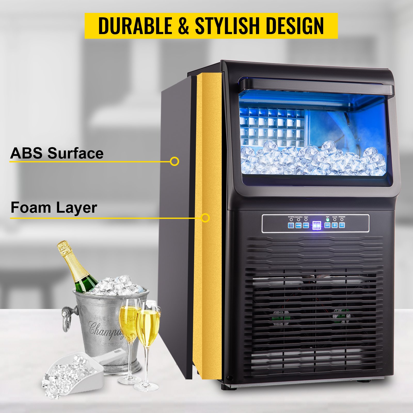 VEVOR Macchina Elettrica Per Ghiaccio Produzione 31,75kg AllOra, Macchina Per Ghiaccio Da Tavolo In ABS Nero, Macchina Per Cubetti Di Ghiaccio Da 350 W Per Vaschetta 36 Pz Con Pannello Di Controllo -Moulinex Negozio AAHKMJXYDAFdJAOAIMEbOAchsNwF47gfWWMct1uaXzXJCVIqjjVJLqw cq39v7nX9UapKvnb1oC0wHzQnI3NhveXqzNl0B4apXQza3uHUXVYZgNb6 th3AHwQeQmfoWbckniAq RvIQR8rI3mKMDqn9i