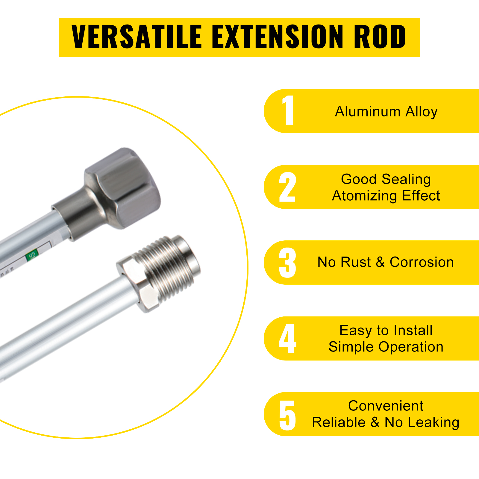 VEVOR Kit Spruzzo di Vernice Airless con Tubo di Spruzzatura, Tubo per  Spruzzatore Senz'Aria per Spruzzare Aree Alte, Basse o Incassate Come  Soffitti e Scale, 3600 psi Lunghezza del Tubo 50 Piedi