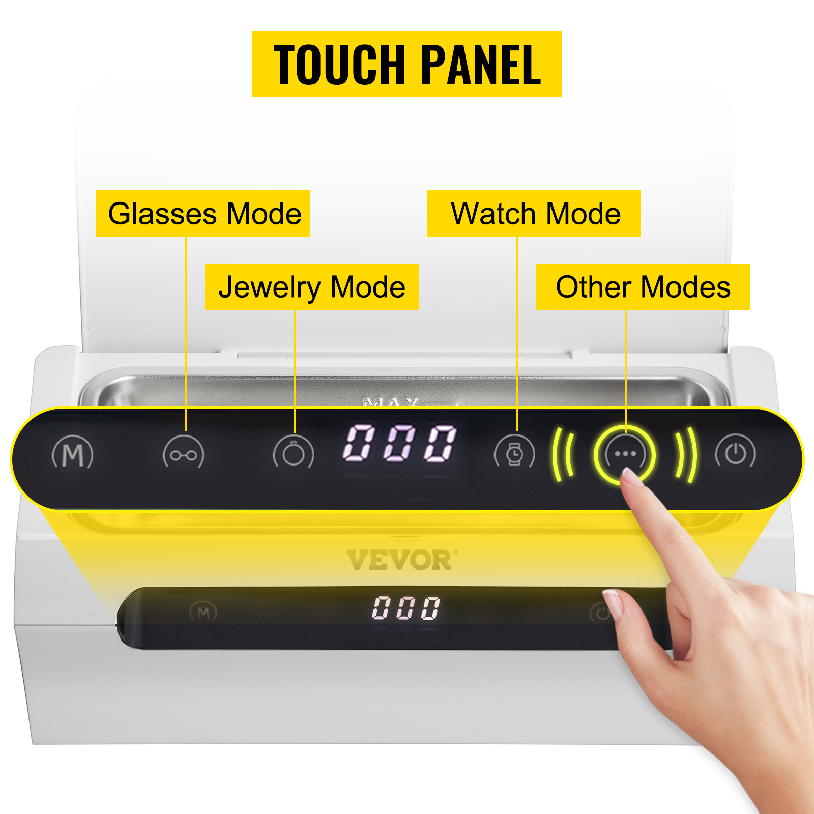 VEVOR Nettoyeur A Ultrasons Numerique 500 ML Nettoyeur Ultrasonique Professionnel 40 KHz 35 W Appareil De Nettoyage Ultrasonique Bac Inox Coque ABS Tactile Temps Reglable 0-6 Min Bijoux Lunettes Blanc -Stanleyfaco Magasin AAHKMJXYDAFdJAOAIMEbOAchsNwF47gfWWMct1uaXzXJCVIqjjVJLqw