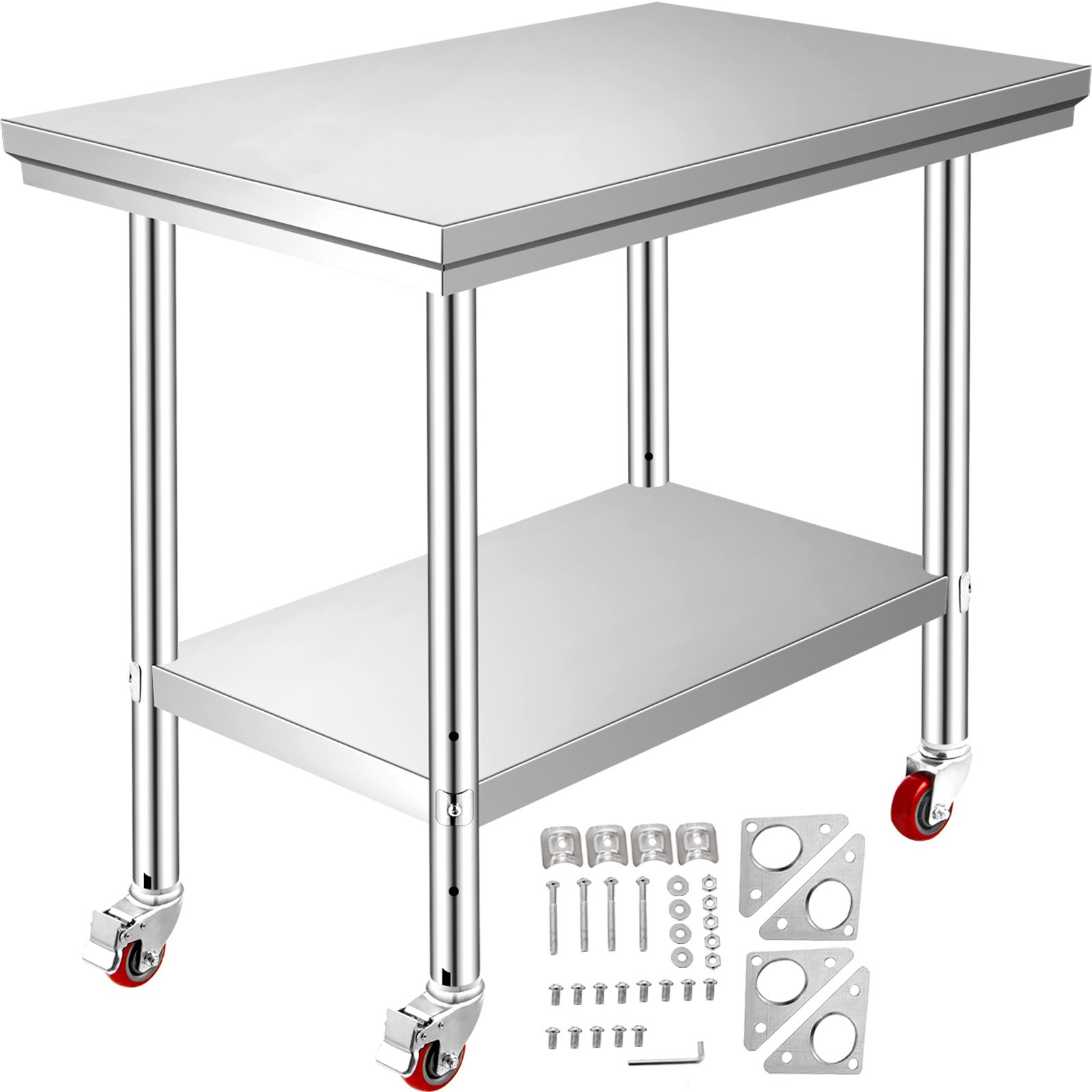 VEVOR Stainless Steel Catering Work Table 24x18 Inch Commercial Kitchen ...