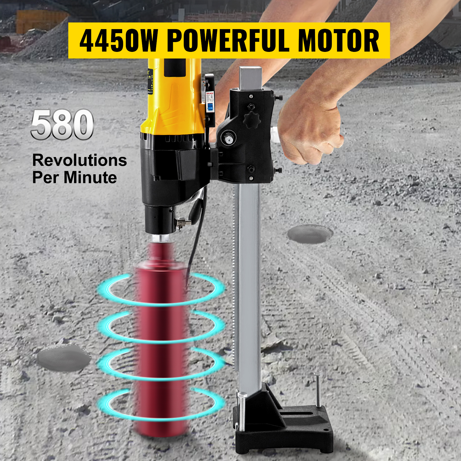 VEVOR Carotteuse Foreuse Diamant 4450 W 230V/50HZ Carotteuse Beton Arme  0-580tr/min Perceuse Industrielle Professionnel Forage Max 255mm, Pour Le Forage Du Beton Arme De La Brique Rouge Et Marbre -Outils Électriques AAHKMJXYDAFdJAOAIMEbOAchsNwF47gfWWMct1uaXzXJCVIqjjVJLqw cq39v7nX9UbNdZ01 Y3TC9BjiA9bD