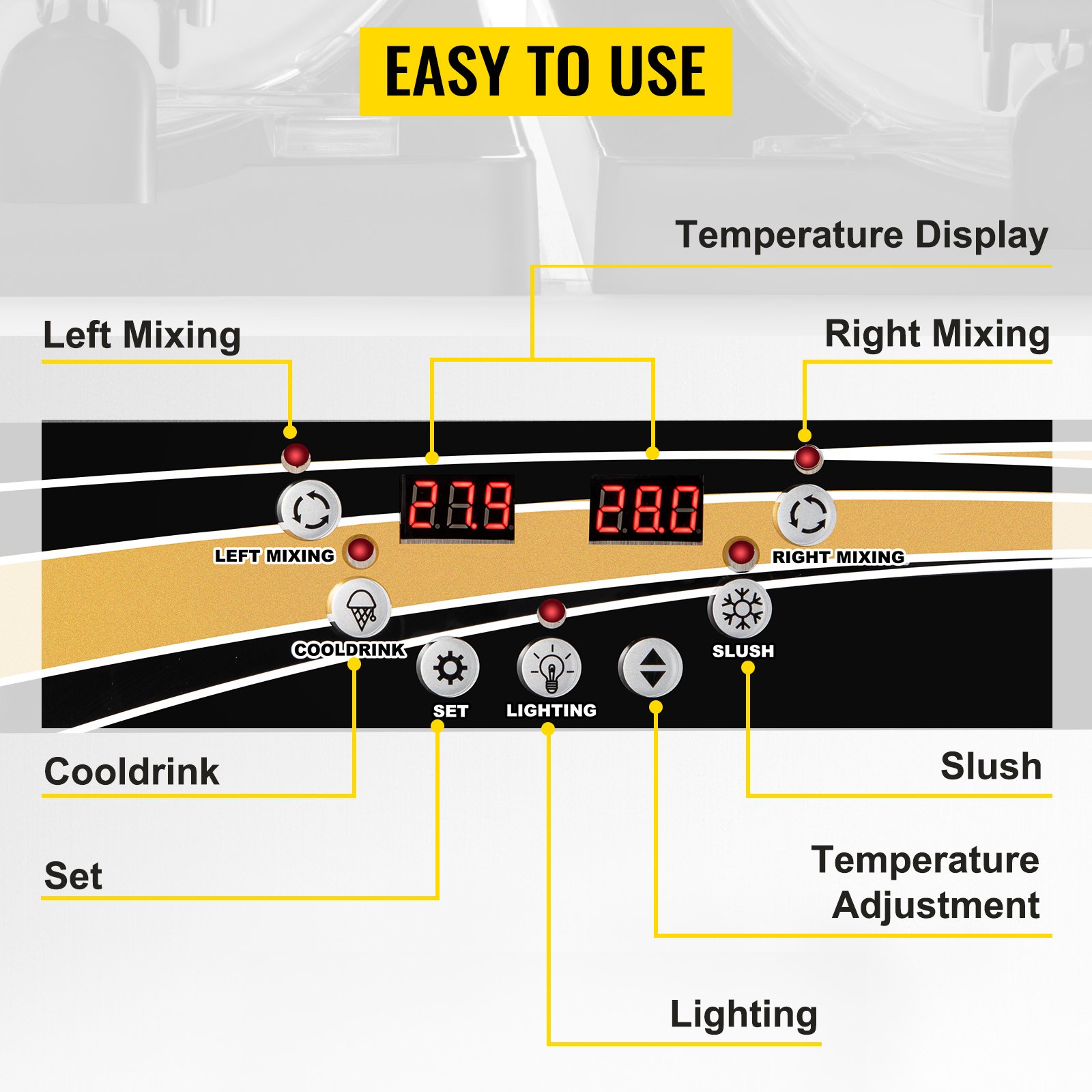 VEVOR Máquina Para Hacer Granizado Comercial 2x15L 1kW Máquina De Granizado De Hielo Comercial -3 A -2 Centígrados Máquina Para Granizada Helado Control De Tanque Separado Pantalla De Luz Bajo Ruido -Cocina Electrodomésticos Ventas AAHKMJXYDAFdJAOAIMEbOAchsNwF47gfWWMct1uaXzXJCVIqjjVJLqw