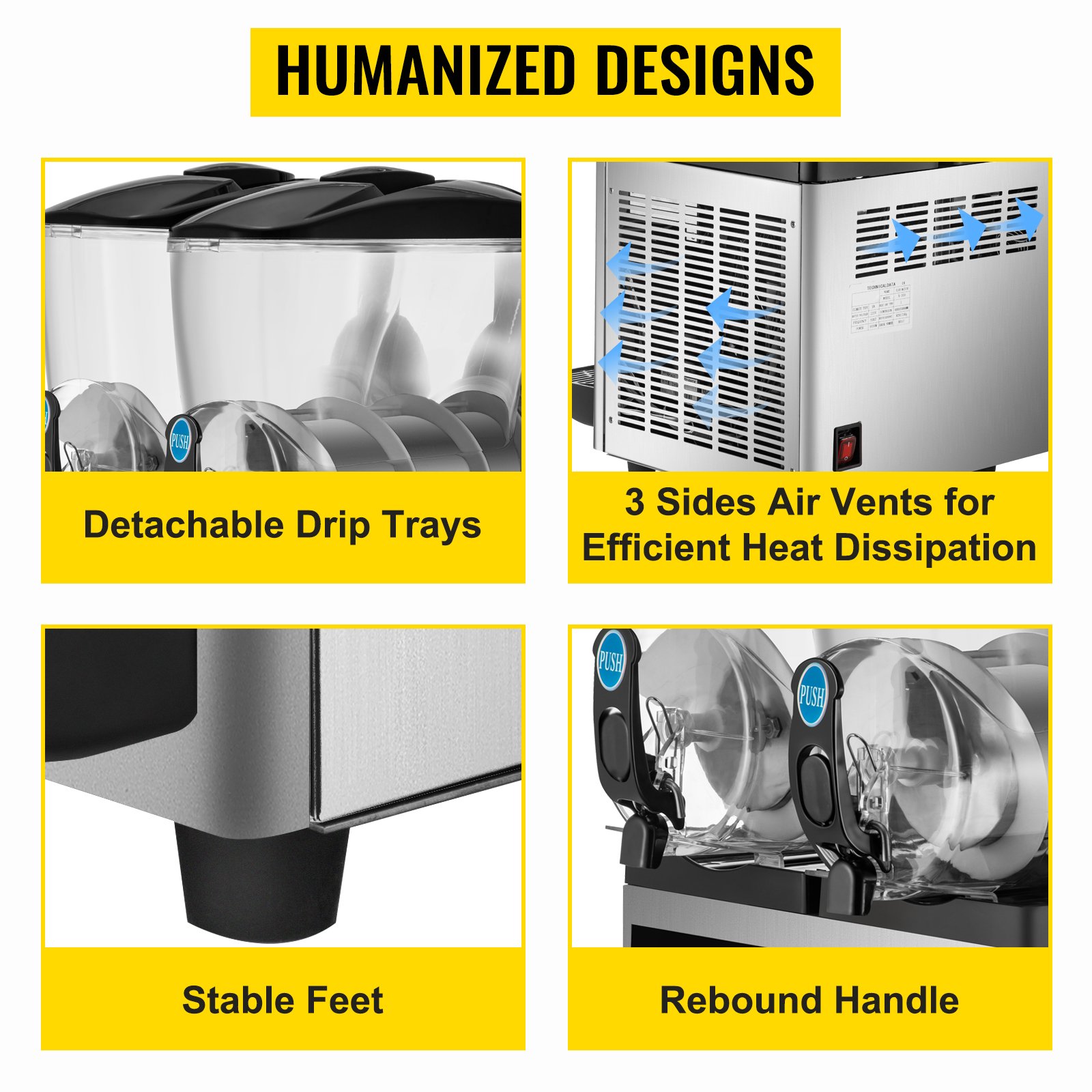 VEVOR Máquina Para Hacer Granizado Comercial 2x15L 1kW Máquina De Granizado De Hielo Comercial -3 A -2 Centígrados Máquina Para Granizada Helado Control De Tanque Separado Pantalla De Luz Bajo Ruido -Cocina Electrodomésticos Ventas AAHKMJXYDAFdJAOAIMEbOAchsNwF47gfWWMct1uaXzXJCVIqjjVJLqw