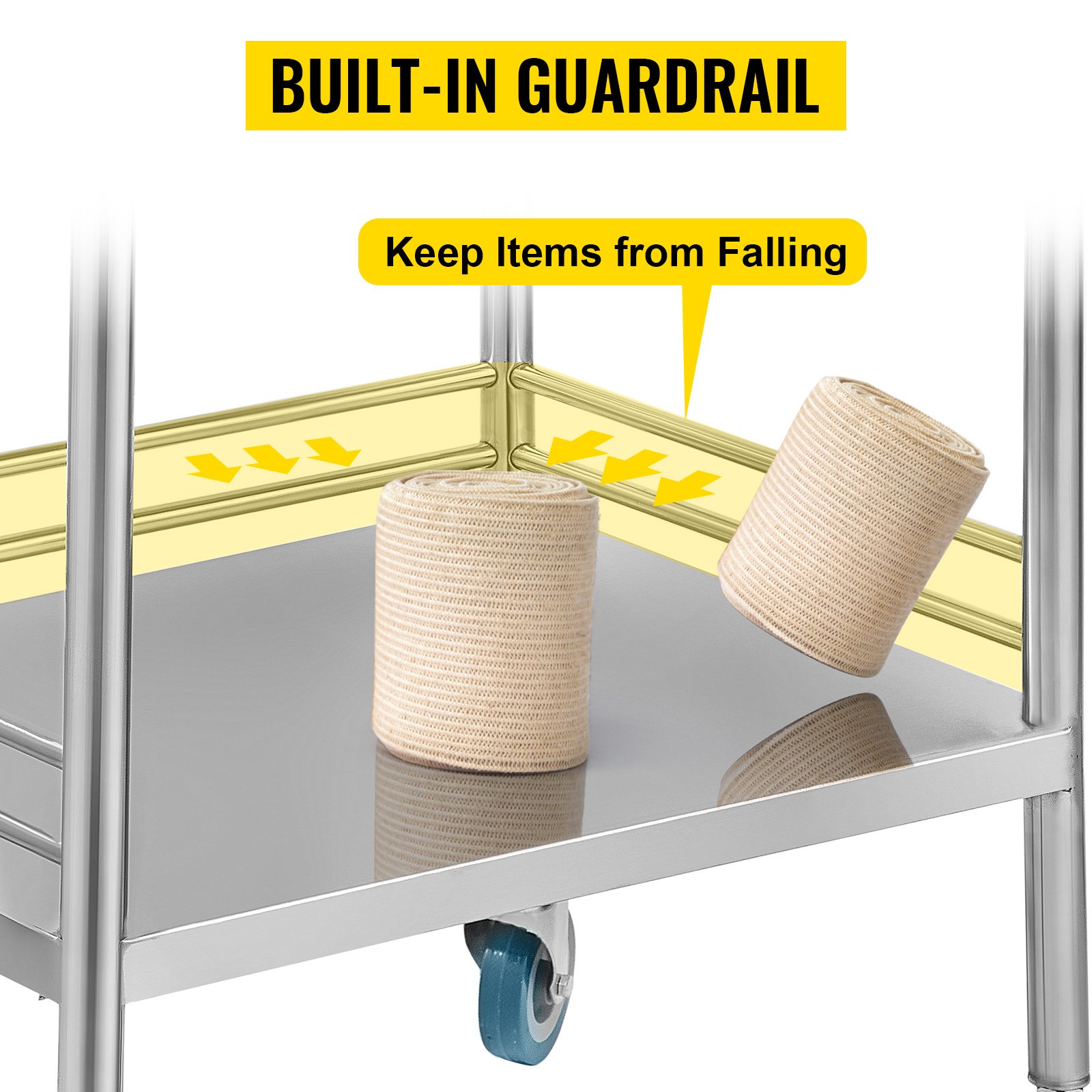 VEVOR Chariot De Laboratoire Inox, Service Table Roulante Desserte 2 Plateaux 2 Etages En Acier Inoxydable Avec Tiroir Superieur, 1 Tiroir Dentaire Salon De Beaute Centre De Recherche Hopitaux -Stanleyfaco Magasin AAHKMJXYDAFdJAOAIMEbOAchsNwF47gfWWMct1uaXzXJCVIqjjVJLqw