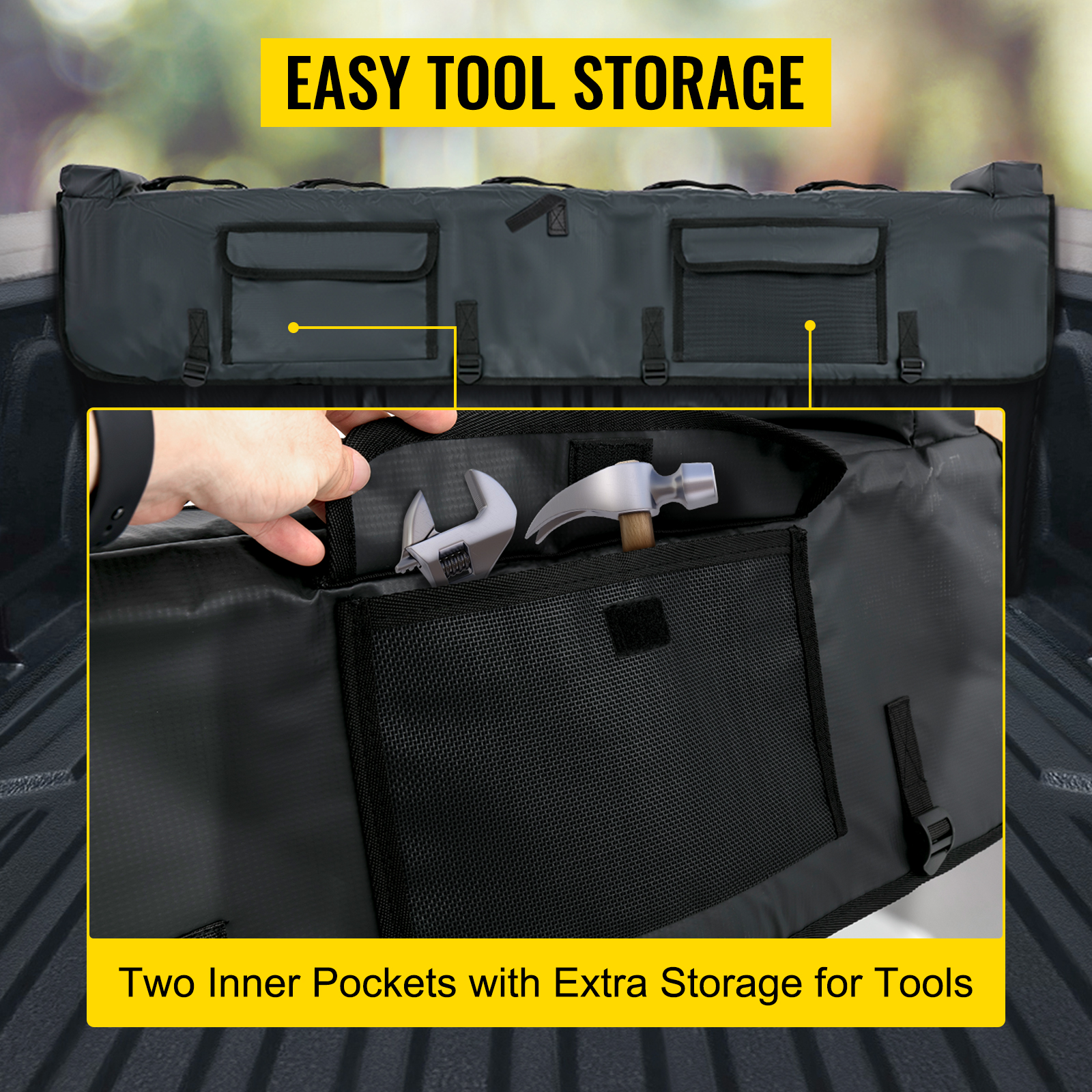 VEVOR Tailgate Pad, 140cm Protezione Per Portellone Posteriore Per 5 Bici, 137x20x50cm Pad Di Protezione Portellone Con 2 Tasca, Pad Portellone In Materiale PVC+Flanella, Pad Del Portellone Del Camion -Offerta economica Michelin AAHKMJXYDAFdJAOAIMEbOAchsNwF47gfWWMct1uaXzXJCVIqjjVJLqw