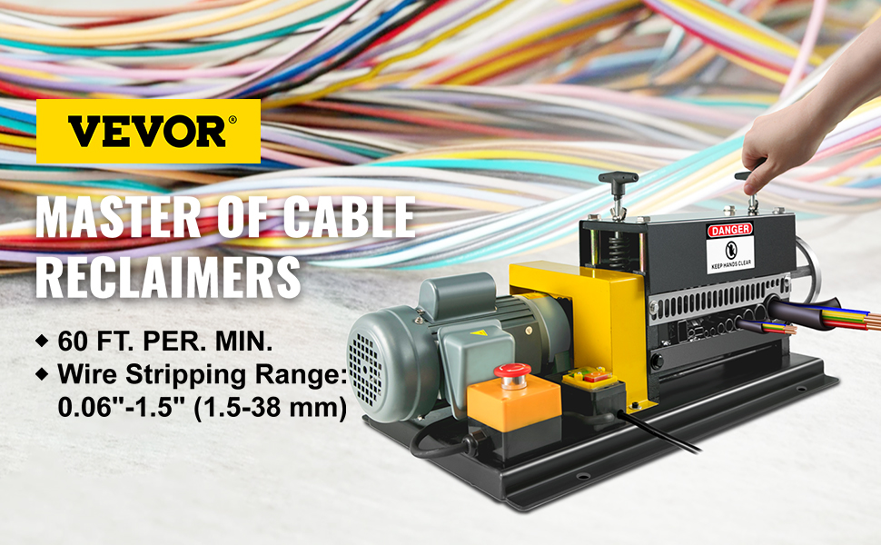VEVOR VEVOR Pelacables Eléctrico 60 pies / min Máquina Pelacables de Metal  Chatarra