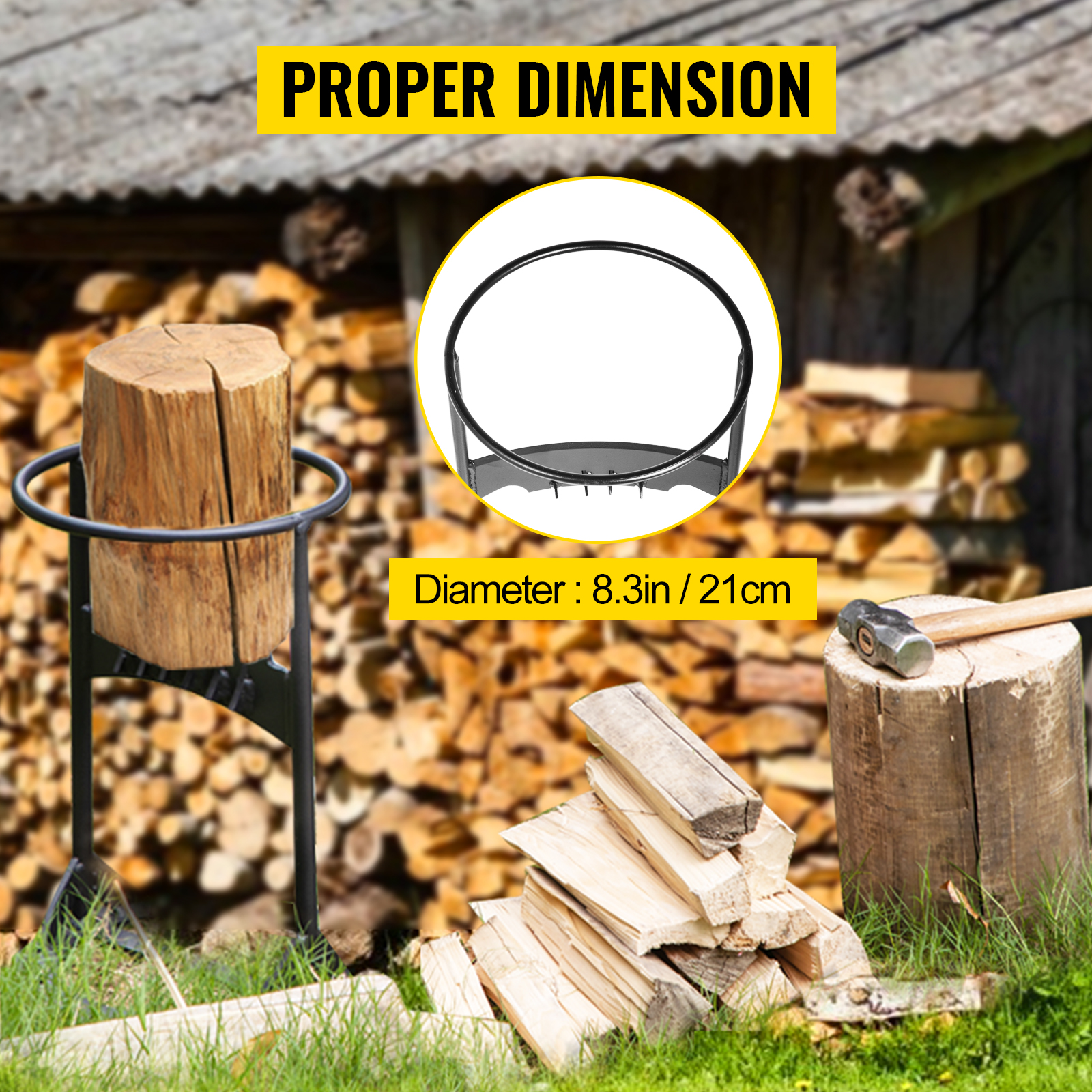 VEVOR Firewood Splitter, Q235 Steel Log Wood Splitter Wedge, For Splitting 6" Diameter Wood Manual Wedge Wood Splitter, 8.3"x17" Portable Log Splitting W/ 4 Screws & Blade Cover, For Home, Campsite -Garden Care AAHKMJXYDAFdJAOAIMEbOAchsNwF47gfWWMct1uaXzXJCVIqjjVJLqw cq39v7nX9UbeCaloXdrsEBZJmB4MCF0yVfFCNS7PvZxyo5PJQv RVHTOsqKWCow23m48q4 a7ulcEV