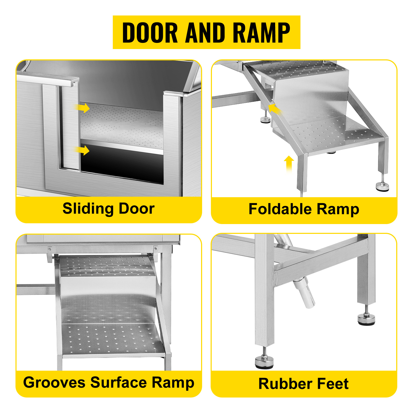 VEVOR Vasca Da Bagno Per Animali 50" 127cm Toelettatura Per Cani Bagnetto Vasca In Acciao Inox Capacità 180kg Vasca Da Bagno Doccia Animale Domestico Animali Durabilità Governare -Cibi per cani in Italia AAHKMJXYDAFdJAOAIMEbOAchsNwF47gfWWMct1uaXzXJCVIqjjVJLqw