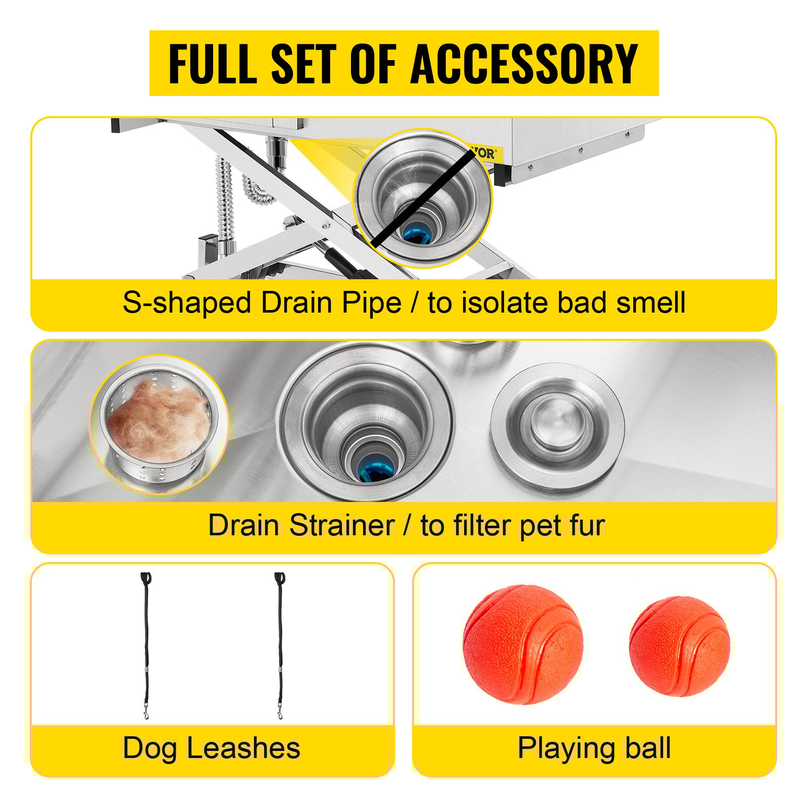 VEVOR Vasca Da Bagno Per Animali Domestici In Acciaio Inossidabile, Altezza Regolabile 49 X 26 X 53-73 Pollici Doccia Vasca Per Cane Vasca Con Rubinetto Per Animale Domestici Regolazione Elettrica Del -Cibi per cani in Italia AAHKMJXYDAFdJAOAIMEbOAchsNwF47gfWWMct1uaXzXJCVIqjjVJLqw