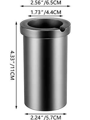 Crogiolo In Grafite Alta Purezza 2kg - Per Fusione Metallia Alta Temperatura E Resistenza Termica - Foto 14