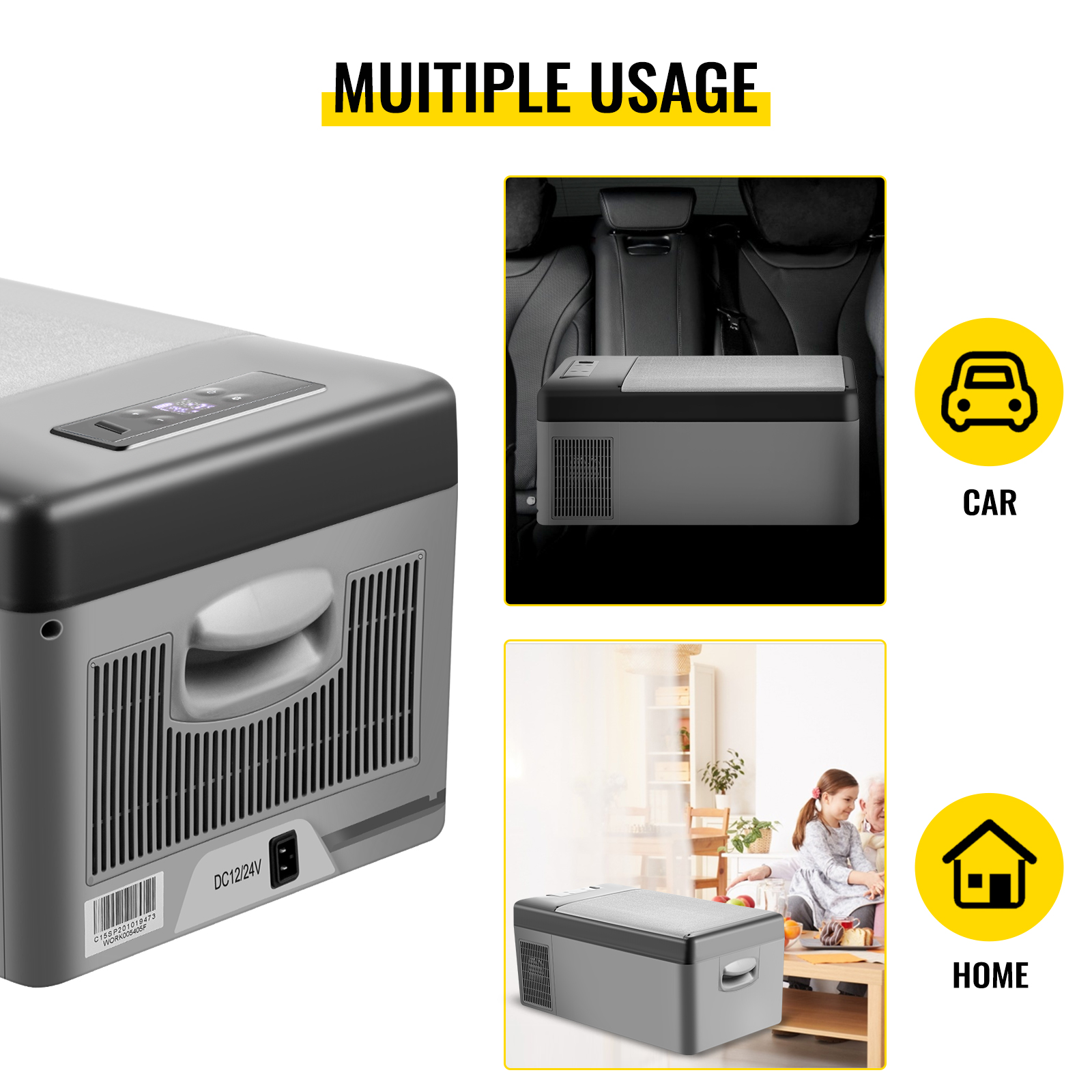 VEVOR 15L Kühlboxen Tragbare Elektrische Kühlbox Mini-Kühlschrank für Auto und Camping
