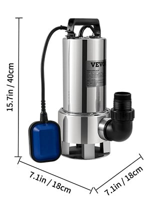 VEVOR Pompa Sommersa Elettrica da Drenaggio da Giardino Laghi Pozzo,  Elettropompa a Immersione per Acque Sporche Nere Scure 1,5A 550W per  Piscina, Pozzetto : .it: Fai da te