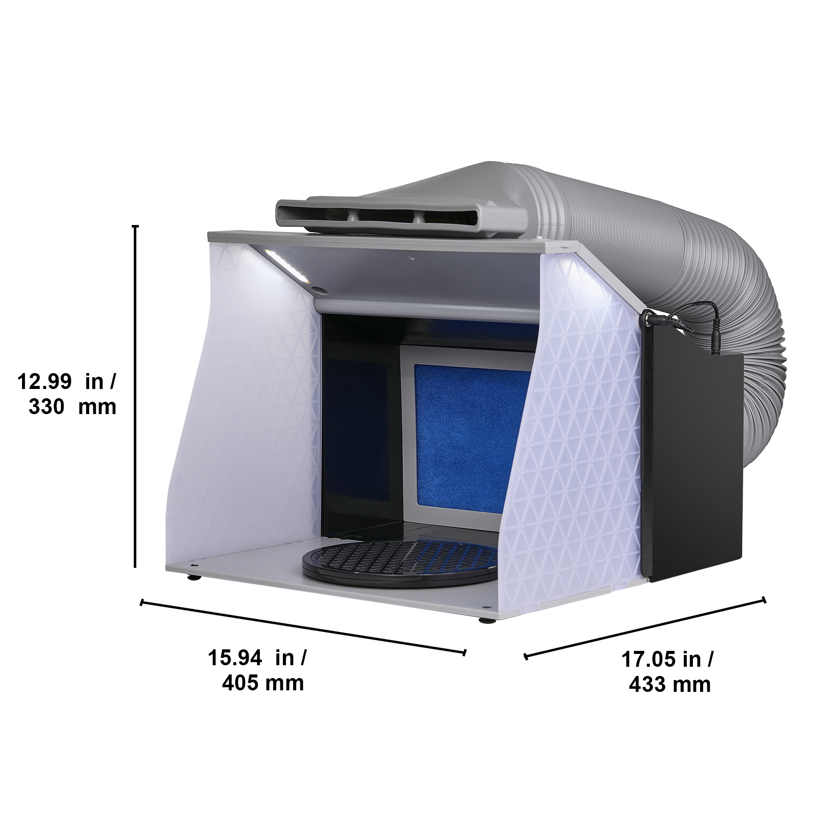 Cabine de pulvérisation pour aérographe Unité d'extraction de deux  ventilateurs : : Bricolage