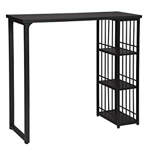 WOLTU Table De Bar Avec 3 Tablettes. Table De Bistrot En Métal Et MDF. 120x40x105cm. Noir -Homcomes Boutique AAHKMJXYDAFdJAOAIMEbOAchso5 Plz 1MyV6kOm86PMYAeEL2569F0y3bd2XD9UJZRsW6Y07YD1iU0glSlq3x 6