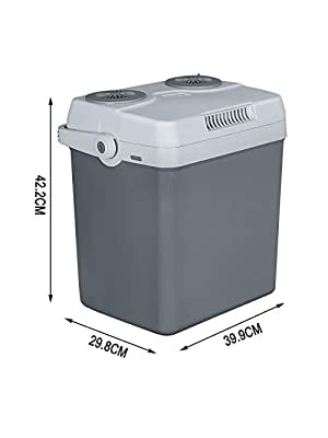 WOLTU Glacière électrique 19L Mini Réfrigérateur Moderne Isotherme Chaud/froid. 12V Et 220V Pour Voiture Ou Camping.Gris -Jardin Calme Soldes Magasin