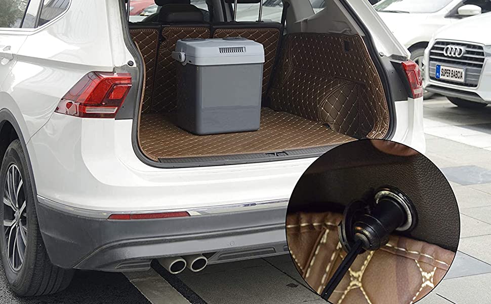 WOLTU Glacière électrique 19L Mini Réfrigérateur Moderne Isotherme Chaud/froid. 12V Et 220V Pour Voiture Ou Camping.Gris -Jardin Calme Soldes Magasin