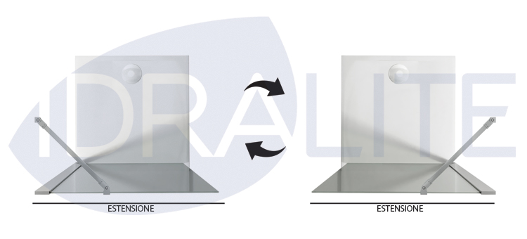 Parete Doccia Vetro Trasparente Con Trattamento Anticalcare H 190 Mod. Walk In Flip 17 Cm -Hansgrohe Negozio