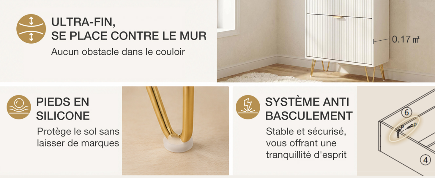 Détails du meuble à chaussures HomeMiYN
