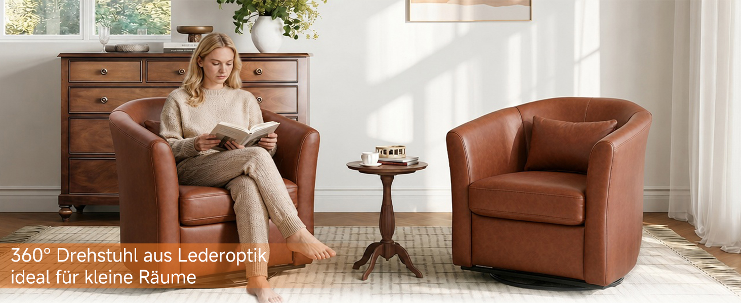 HomeMiYN 360° Drehsessel im Wohnbereich