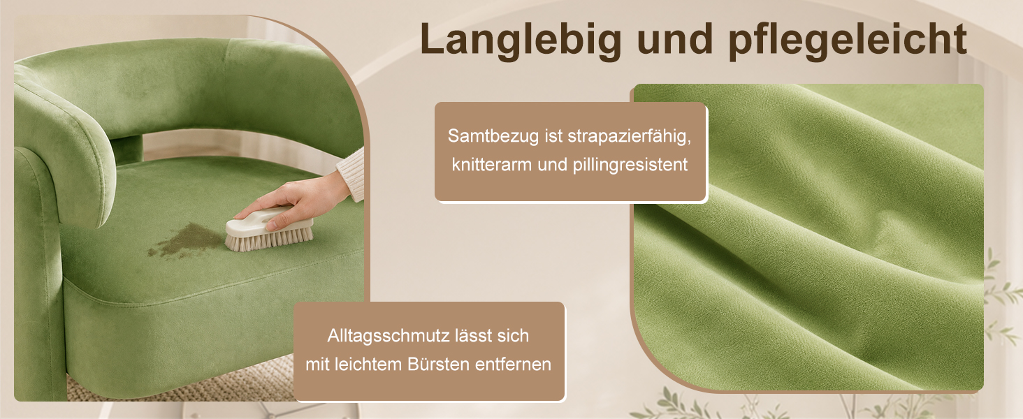 Samt-Sessel – Komfort und Design