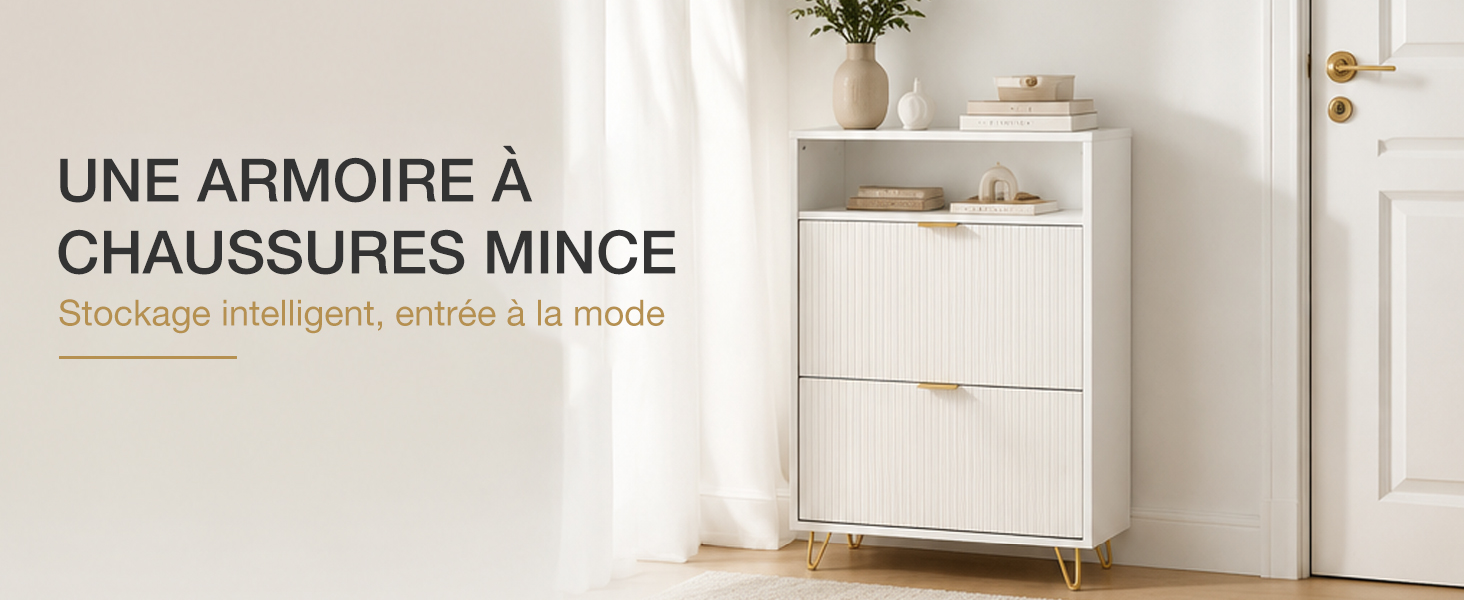Meuble à chaussures pour entrée et différents espaces