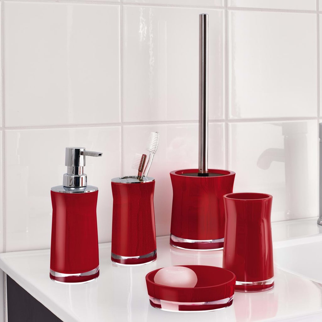 Red toilet on sale brush set