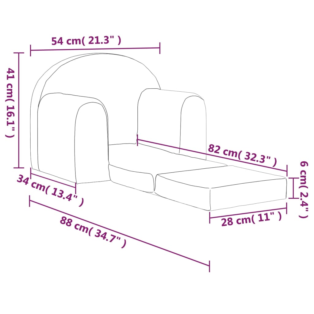 Canapé Relax Salon - Moderne Canapé Pour Enfants Crème Peluche Douce,54x(34-88)x41 Cm -ATMOSPHERA || Songmics Soldes Boutique AAHKMJXYDAFdJAOAIMEbOAchtTzbsWMnceblMk5y4