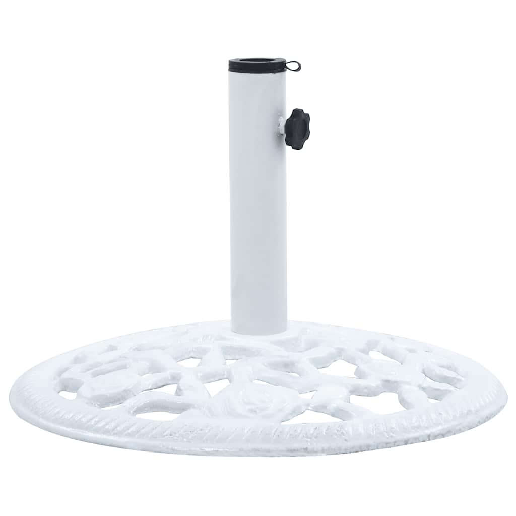 vidaXL Umbrella Base White 12 kg 48 cm Cast Iron White