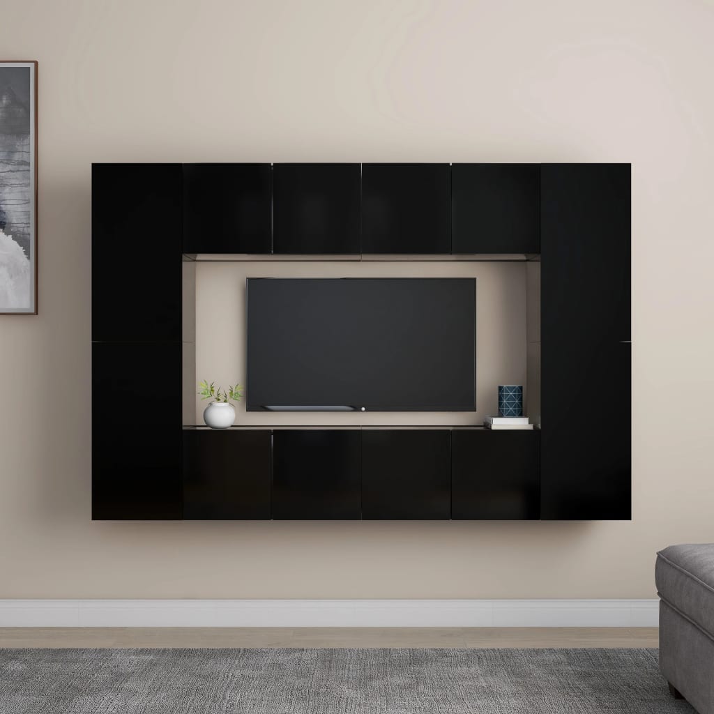 Maison Exclusive - Mobile Porta TV Nero 149x30x52 cm in Legno Multistrato