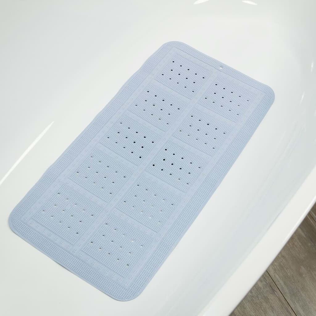 Bath Mat 54x54cm Shower Non\-Slip Floor Mat Pebble Design PVC Bathroom  Safety Anti\-Slip Massage Pad Square New Upgrade 2021 black 