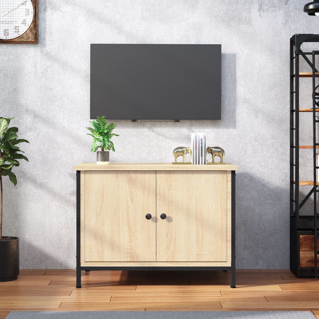 Home Arredamento Mobile TV Nero Lucido Dimensioni 120x35x48 cm Legno  Ingegnerizzato