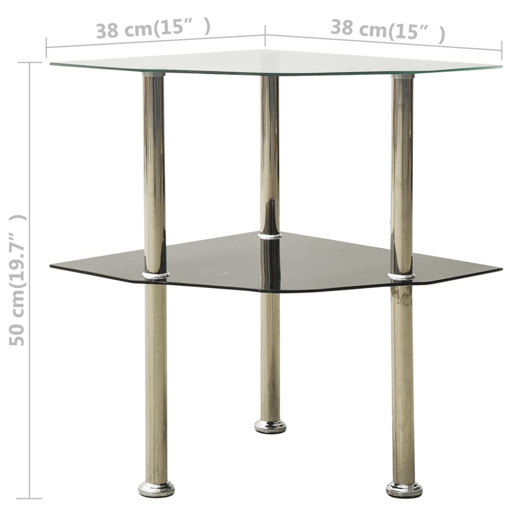 Small glass deals corner table