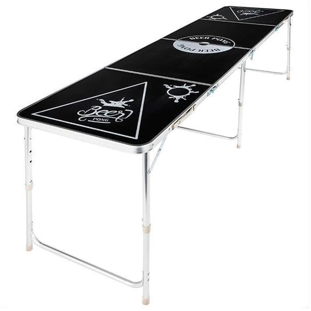 Table de beer pong Ibiza pliable à hauteur réglable 240 x 60 cm [en.casa]